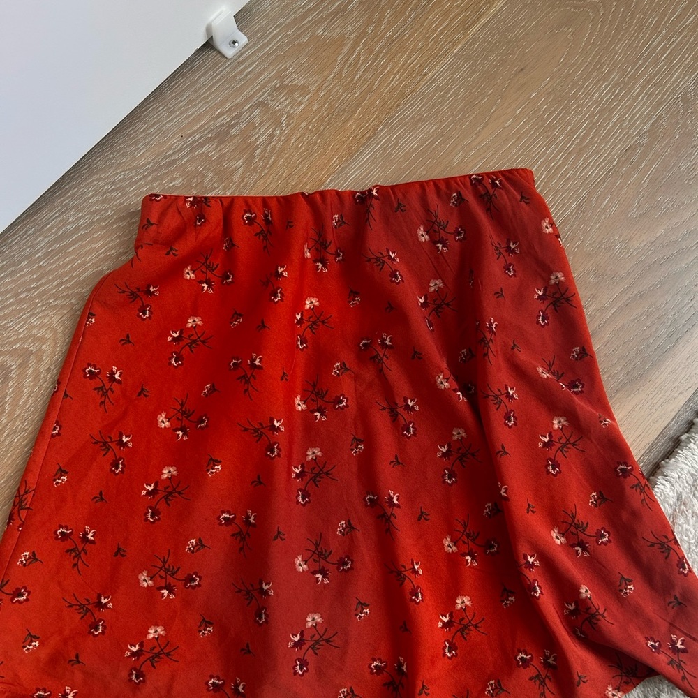 Hollister Red A-Line Knee-Length Skirt for Casual Wear